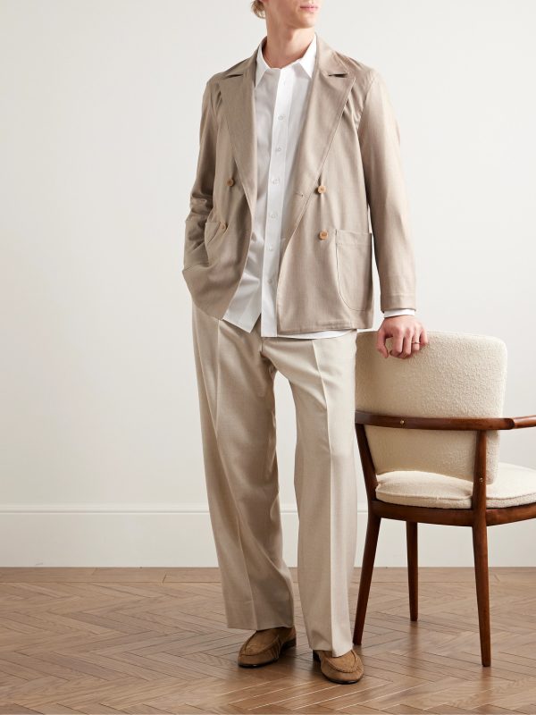 Double-Breasted Cashmere Suit Jacket - OU Double-Breasted Cashmere Suit Jacket - OU
