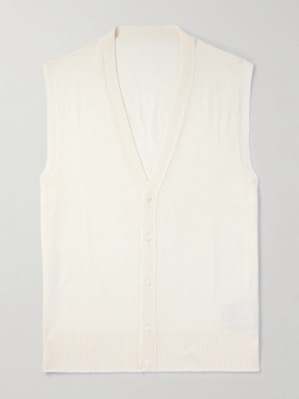 Wool and Silk-Blend Sweater Vest Wool and Silk-Blend Sweater Vest