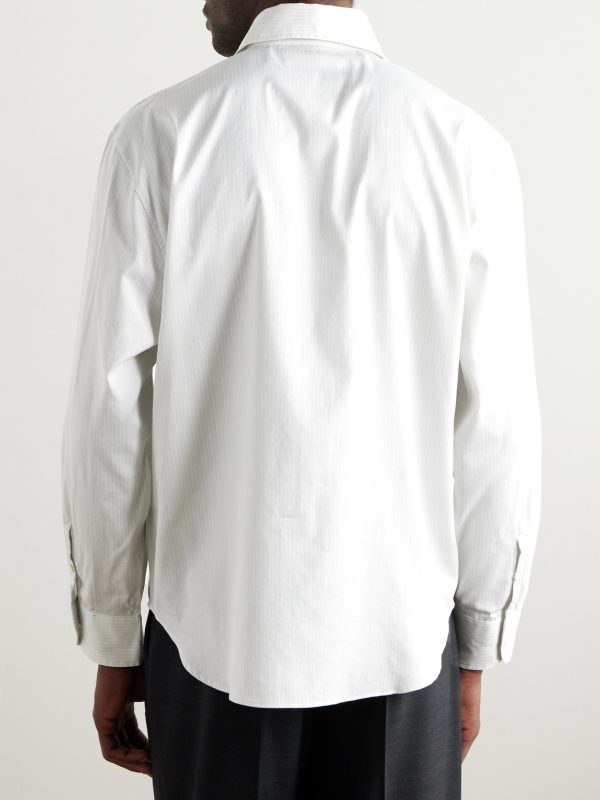 Striped Cotton-Twill Shirt - BK