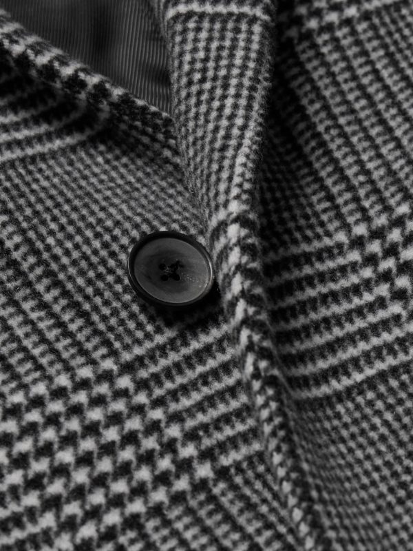 Checked Virgin Wool-Blend Coat - CU