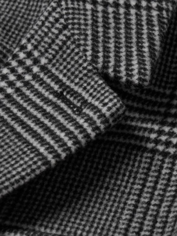 Checked Virgin Wool-Blend Coat - E1