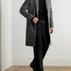 Checked Virgin Wool-Blend Coat - OU