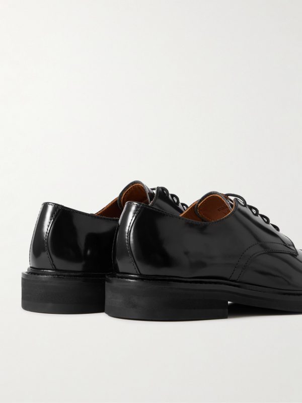 Jacques Glossed-Leather Derby Shoes - BK Jacques Glossed-Leather Derby Shoes - BK