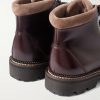 Jacques Suede-Trimmed Glossed-Leather Boots - CU Jacques Suede-Trimmed Glossed-Leather Boots - CU