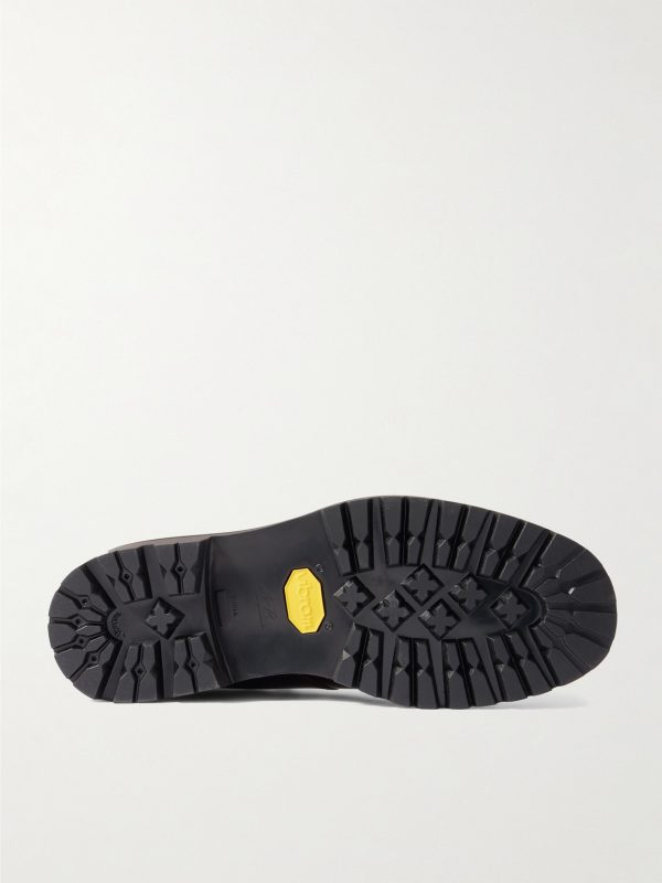 Jacques Suede-Trimmed Glossed-Leather Boots - E1 Jacques Suede-Trimmed Glossed-Leather Boots - E1