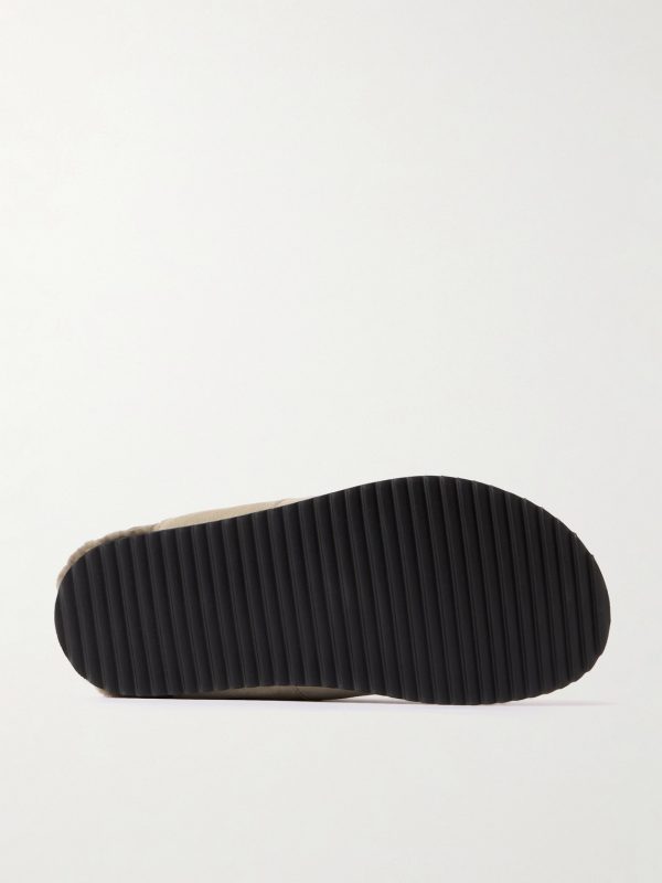 David Shearling-Lined Suede Slippers - E1 David Shearling-Lined Suede Slippers - E1