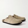David Shearling-Lined Suede Slippers - FR David Shearling-Lined Suede Slippers - FR