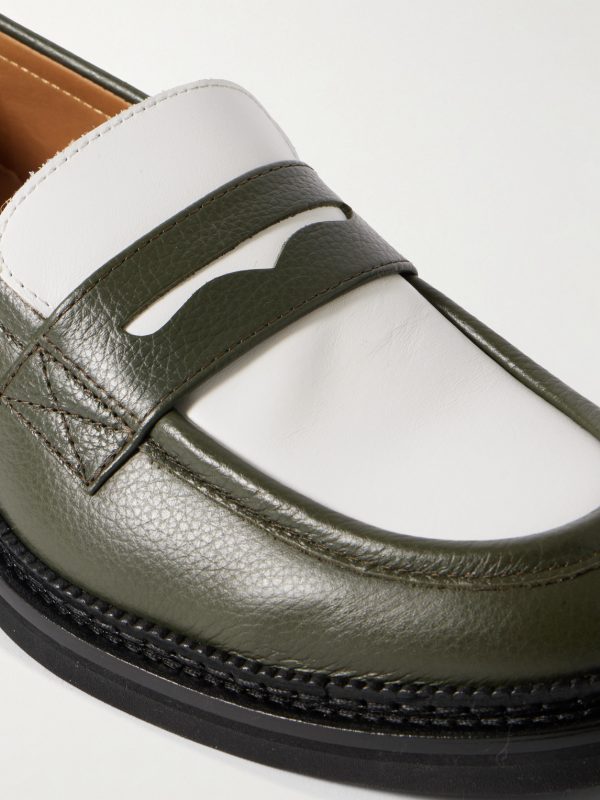 Jacques Two-Tone Leather Penny Loafers - CU Jacques Two-Tone Leather Penny Loafers - CU