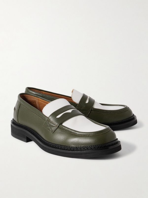 Jacques Two-Tone Leather Penny Loafers - FR Jacques Two-Tone Leather Penny Loafers - FR