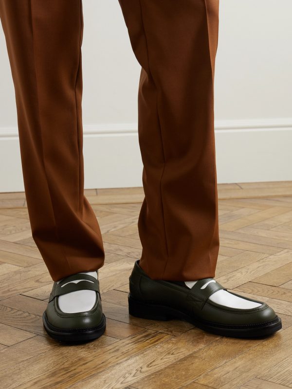Jacques Two-Tone Leather Penny Loafers - OU Jacques Two-Tone Leather Penny Loafers - OU