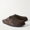 David Shearling-Lined Suede Slippers - FR David Shearling-Lined Suede Slippers - FR