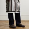 David Shearling-Lined Suede Slippers - OU David Shearling-Lined Suede Slippers - OU