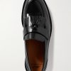 Jacques Fringed Tasselled Glossed-Leather Loafers - E2 Jacques Fringed Tasselled Glossed-Leather Loafers - E2