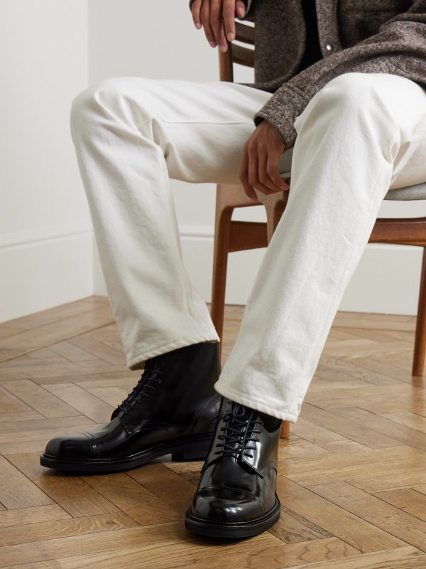 Jacques Glossed-Leather Boots - OU