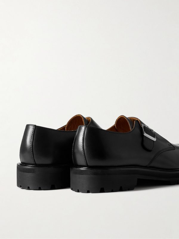 Jacques Leather Monk-Strap Shoes - BK Jacques Leather Monk-Strap Shoes - BK