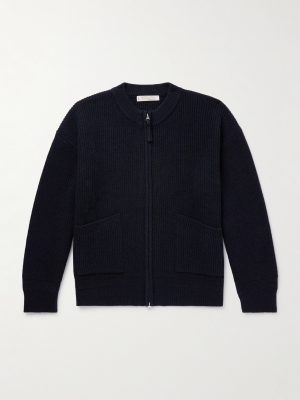 Deck Ribbed Wool-Blend Zip-Up Cardigan Deck Ribbed Wool-Blend Zip-Up Cardigan