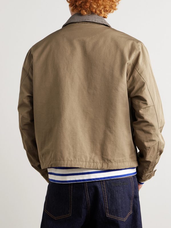 Heritage Corduroy-Trimmed Cotton-Blend Jacket - BK