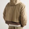 Smock Cotton-Blend Twill Hooded Jacket with Fleece-Trimmed Liner - BK