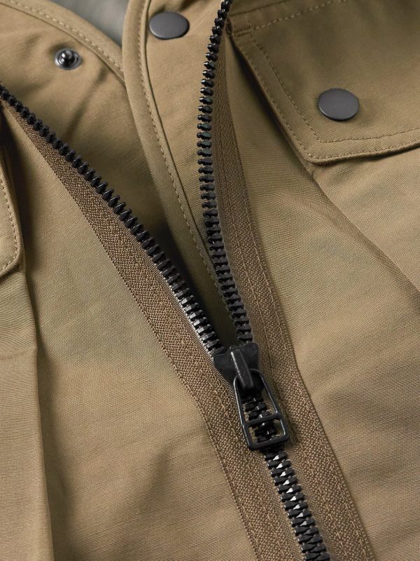 Smock Cotton-Blend Twill Hooded Jacket with Fleece-Trimmed Liner - CU