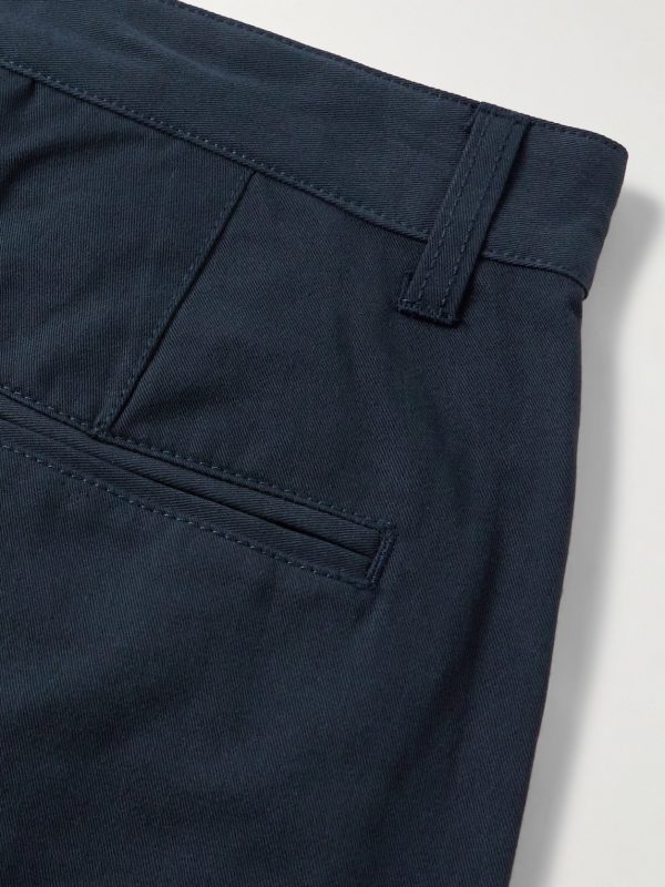 Haworth Tapered Cropped Pleated Cotton-Twill Trousers - CU