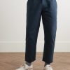 Haworth Tapered Cropped Pleated Cotton-Twill Trousers - FR