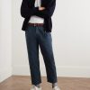 Haworth Tapered Cropped Pleated Cotton-Twill Trousers - OU
