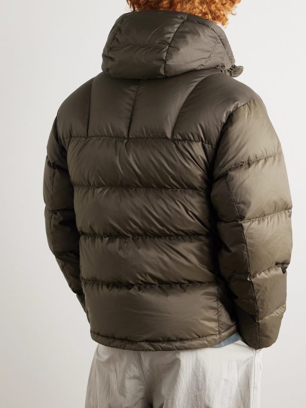 Altavia Slim-Fit Quilted Nylon Hooded Down Jacket - BK
