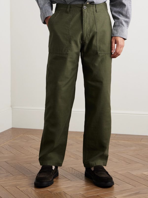 Straight-Leg Cotton Trousers - FR