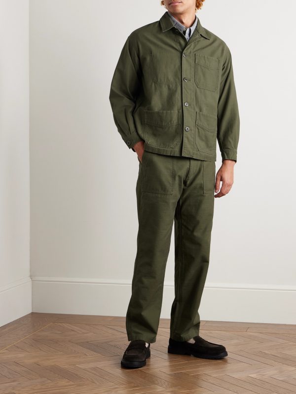 Straight-Leg Cotton Trousers - OU