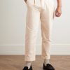 Haworth Tapered Cropped Pleated Cotton-Twill Trousers - FR Haworth Tapered Cropped Pleated Cotton-Twill Trousers - FR