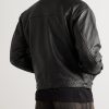 Distressed Leather Jacket - BK Distressed Leather Jacket - BK