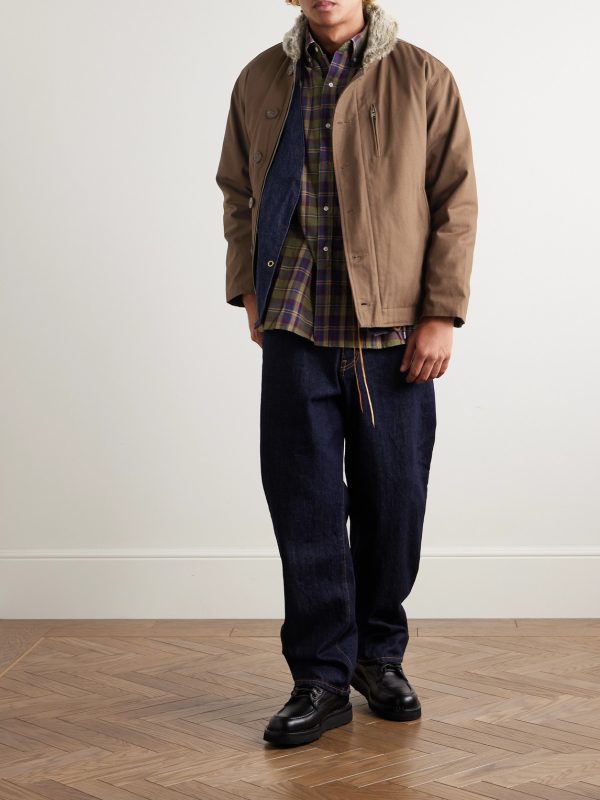 Edgar Plush-Trimmed Cotton-Canvas Jacket - OU Edgar Plush-Trimmed Cotton-Canvas Jacket - OU