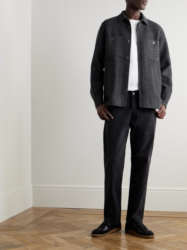 Herringbone Wool and Cashmere-Blend Flannel Overshirt - OU