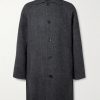 Herringbone Wool and Cashmere-Blend Flannel Coat Herringbone Wool and Cashmere-Blend Flannel Coat