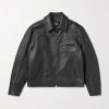 Slim-Fit Full-Grain Leather Blouson Jacket Slim-Fit Full-Grain Leather Blouson Jacket