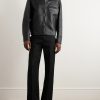 Slim-Fit Full-Grain Leather Blouson Jacket - OU Slim-Fit Full-Grain Leather Blouson Jacket - OU