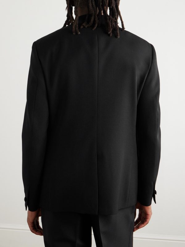Crystal and Bead-Embellished Grain de Poudre Wool Suit Jacket - BK