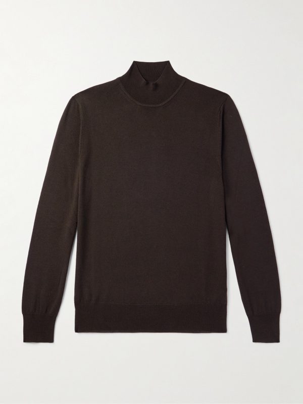 Merino Wool Mock-Neck Sweater Merino Wool Mock-Neck Sweater