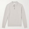 Honeycomb-Knit Wool Polo Shirt Honeycomb-Knit Wool Polo Shirt