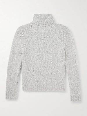 Alpaca-Blend Bouclé Rollneck Sweater