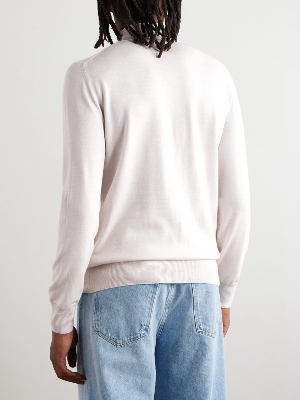Merino Wool Mock-Neck Sweater - BK Merino Wool Mock-Neck Sweater - BK