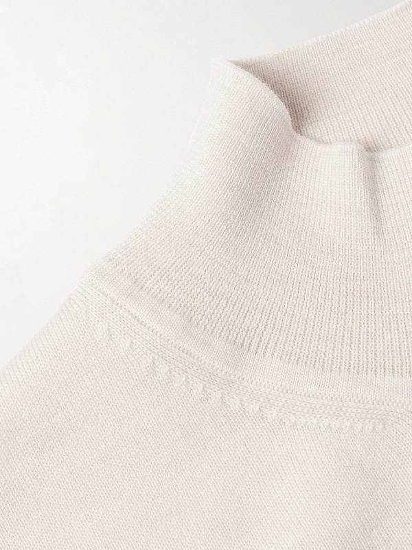 Merino Wool Mock-Neck Sweater - CU Merino Wool Mock-Neck Sweater - CU