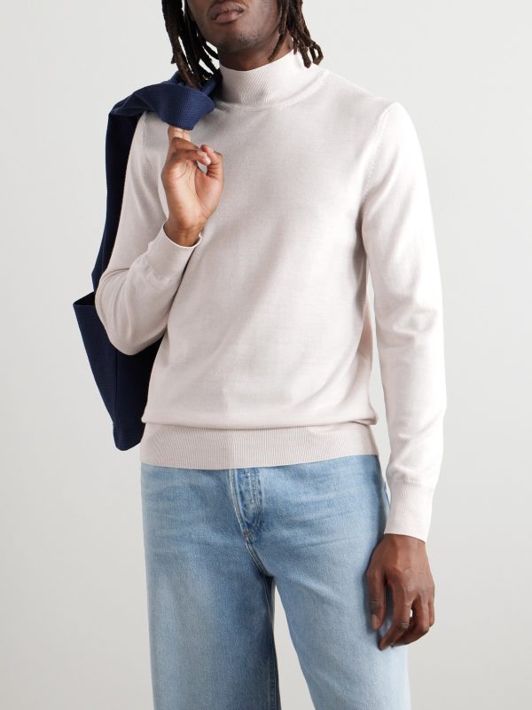 Merino Wool Mock-Neck Sweater - FR Merino Wool Mock-Neck Sweater - FR