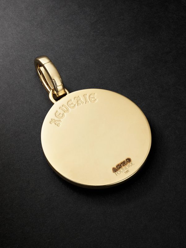 Reverie 18-Karat Gold, Diamond and Ceramic Pendant - BK Reverie 18-Karat Gold, Diamond and Ceramic Pendant - BK