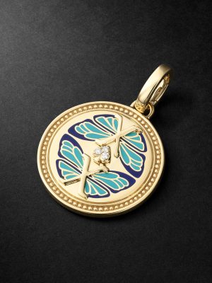Reverie 18-Karat Gold, Diamond and Ceramic Pendant Reverie 18-Karat Gold, Diamond and Ceramic Pendant