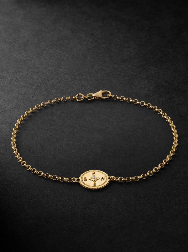 Internal Compass 18-Karat Gold Diamond Bracelet