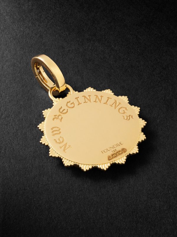 New Beginnings Internal Compass 18-Karat Gold Diamond Pendant - BK New Beginnings Internal Compass 18-Karat Gold Diamond Pendant - BK