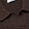 Cable-Knit Wool Polo Shirt - CU