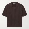Cable-Knit Wool Polo Shirt
