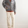Brushed Jacquard-Knit Cardigan - OU Brushed Jacquard-Knit Cardigan - OU